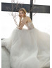 Beaded Ivory Lace Sparkly Tulle Wedding Dress